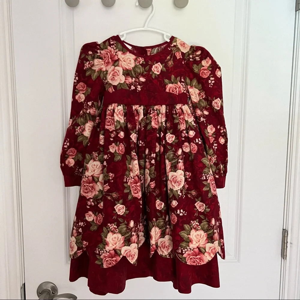 Memories by Jo Lene girl flower print dress 5 Y
